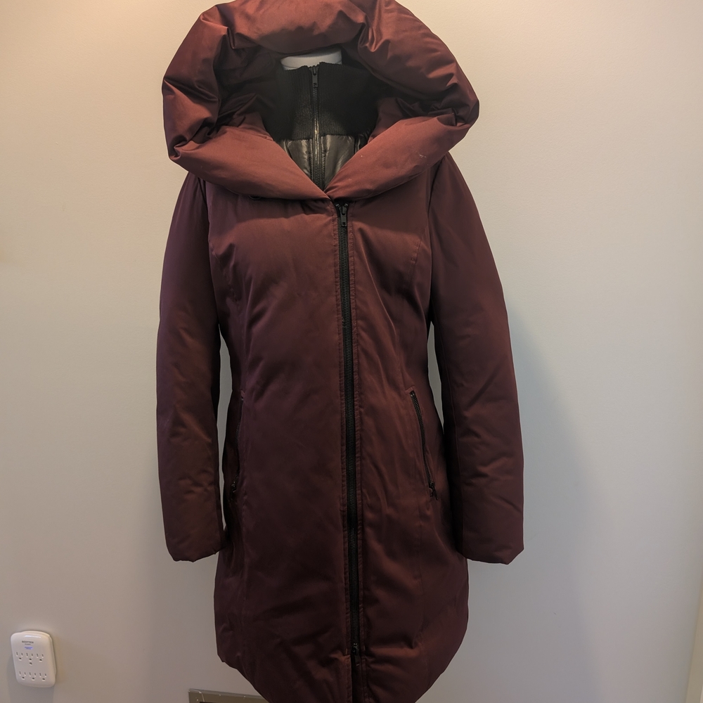 Soia & Kyo Burgundy Puffer Jacket